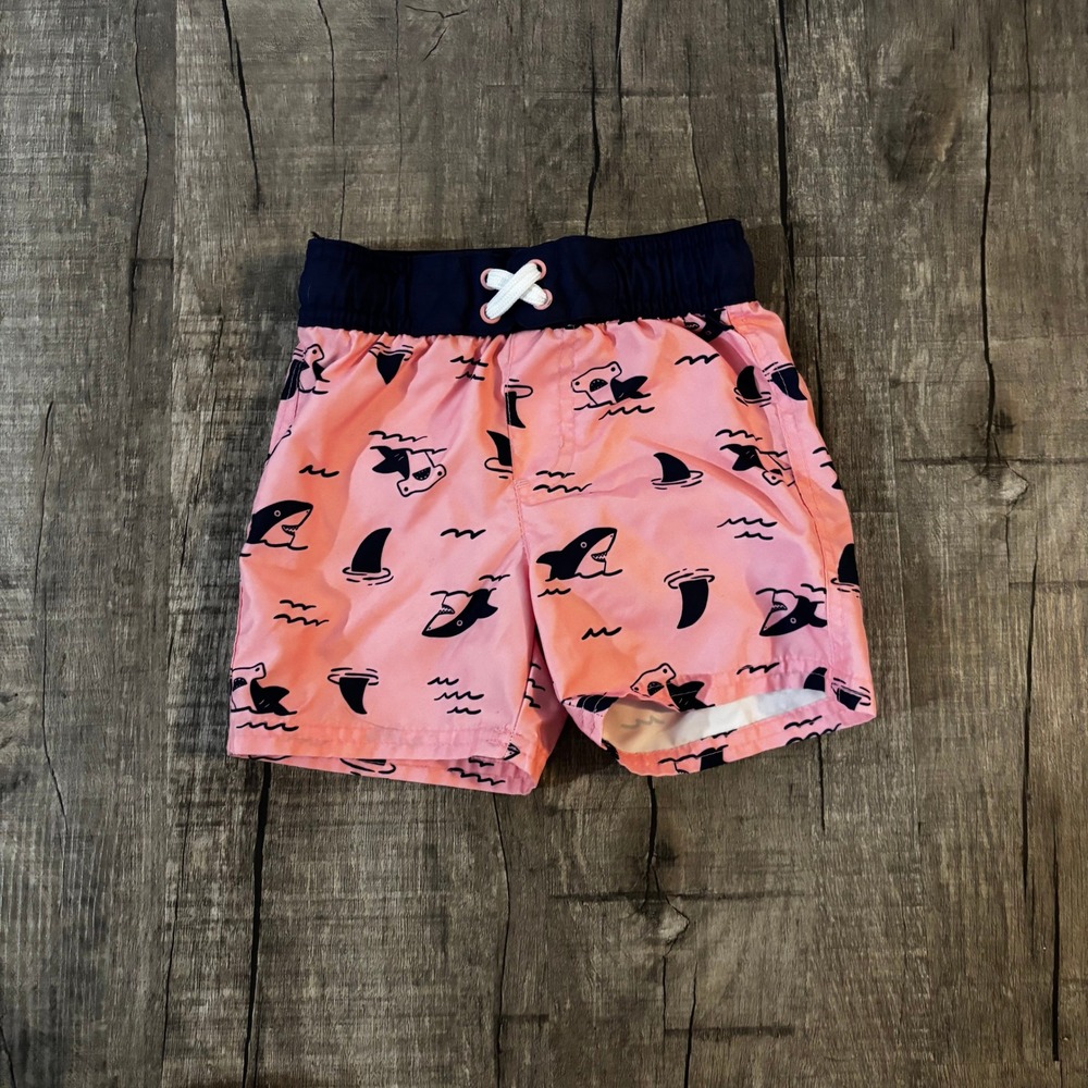 Cat and Jack‎ Boys Shark Swim Trunks Size 2T Pink Blue